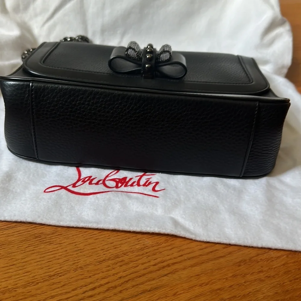 Christian Louboutin Sweet Charity Gaia Calf Leather Shoulder Bag in Black - Picture 3 of 12
